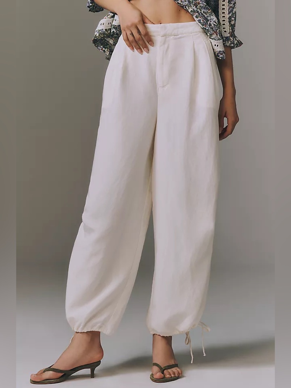 NWT Anthropologie Garden Balloon Pants size 8 in Ivory